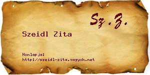Szeidl Zita névjegykártya